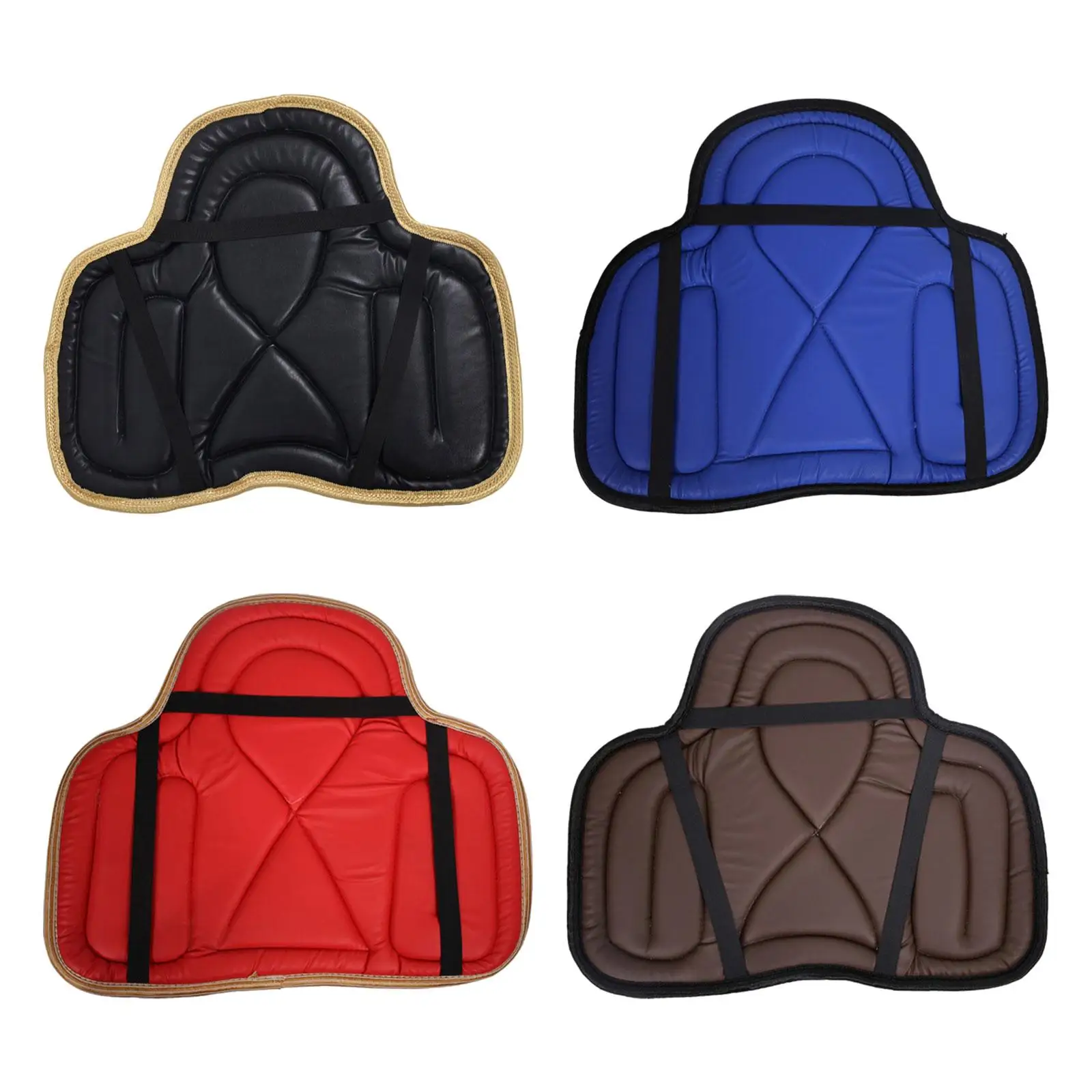

Horse Saddle Pad Practical Sponge Lining Comfort Horse Riding Equipment with Fixing Strap Dressage Saddle Pads 55cmx45cm