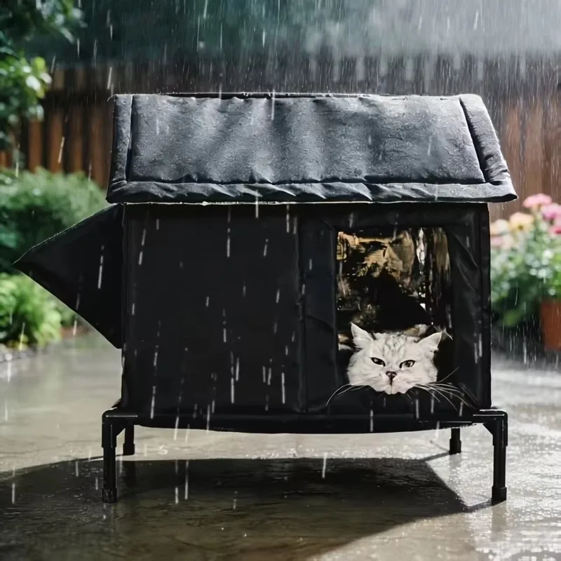 

Outdoor Waterproof Dog House Winter Warm Pet Cave Sleeping Bed Foldable Washable Stray Cat Shelter for Small Dogs And Puppies