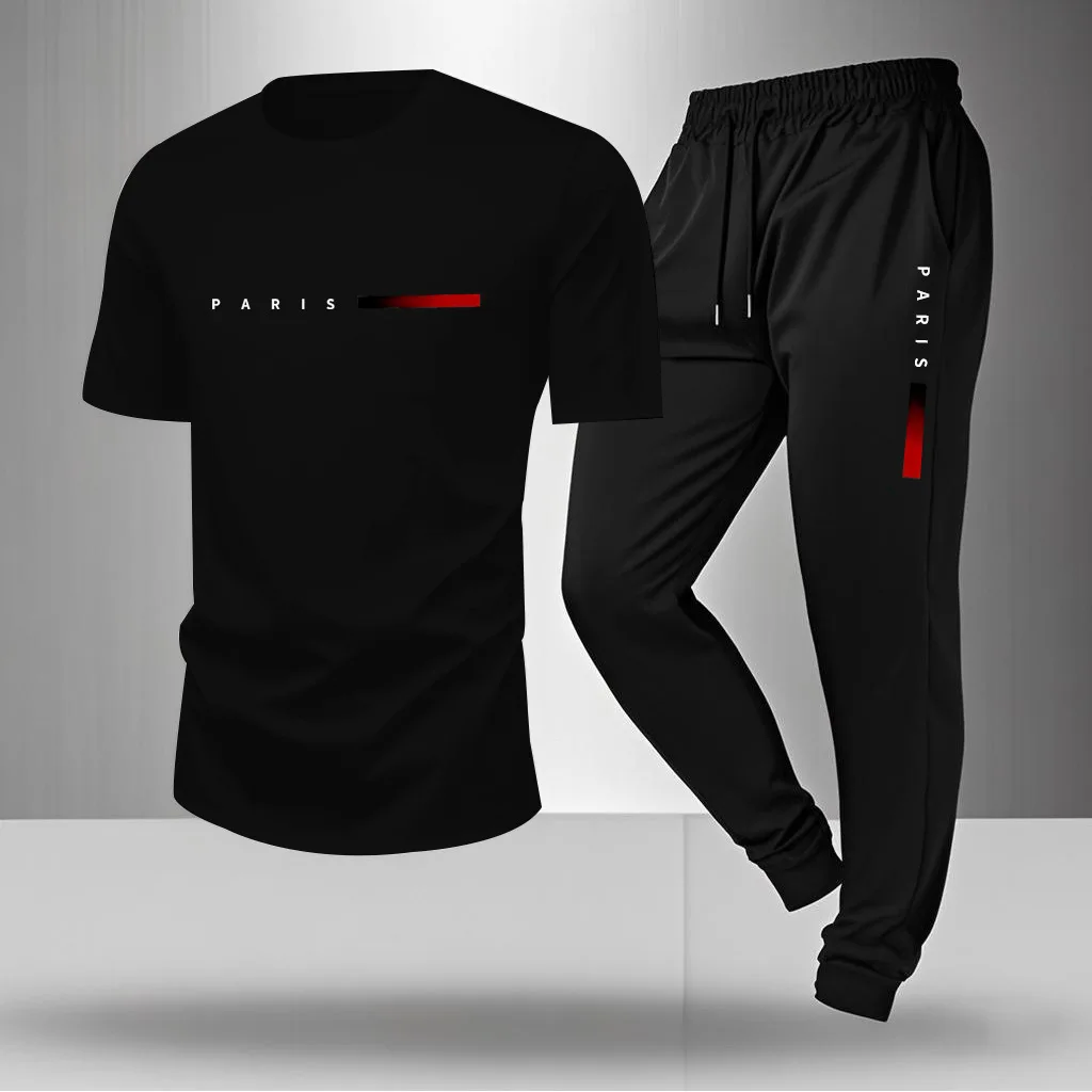 Men's Suit Suit Summer Two-piece Set Lightweight Breathable Fashionable Loose Casual Outdoorwear New Design Cross-border