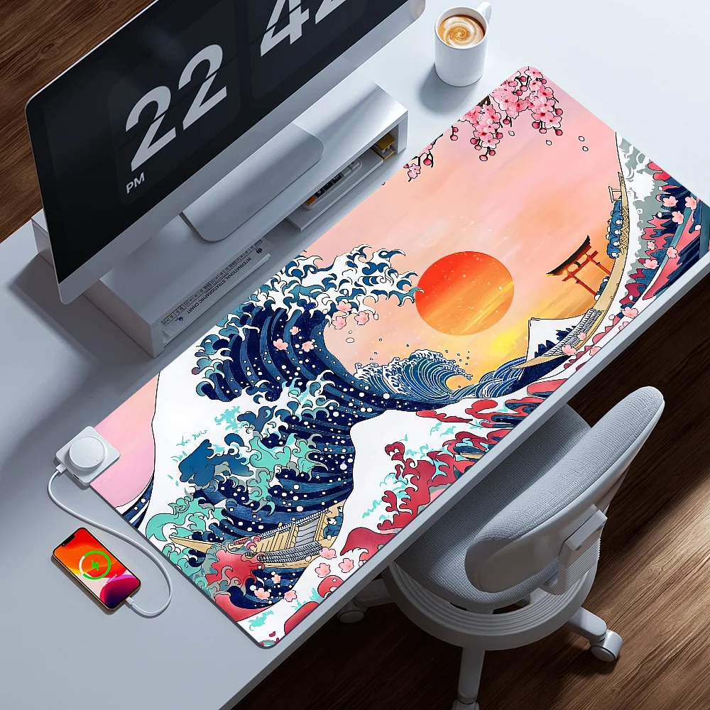 

Great Wave Off Art Large Mousepad Large Computer Gaming Accessories Desk Mats Anti-slip Laptop Soft Mouse Pad