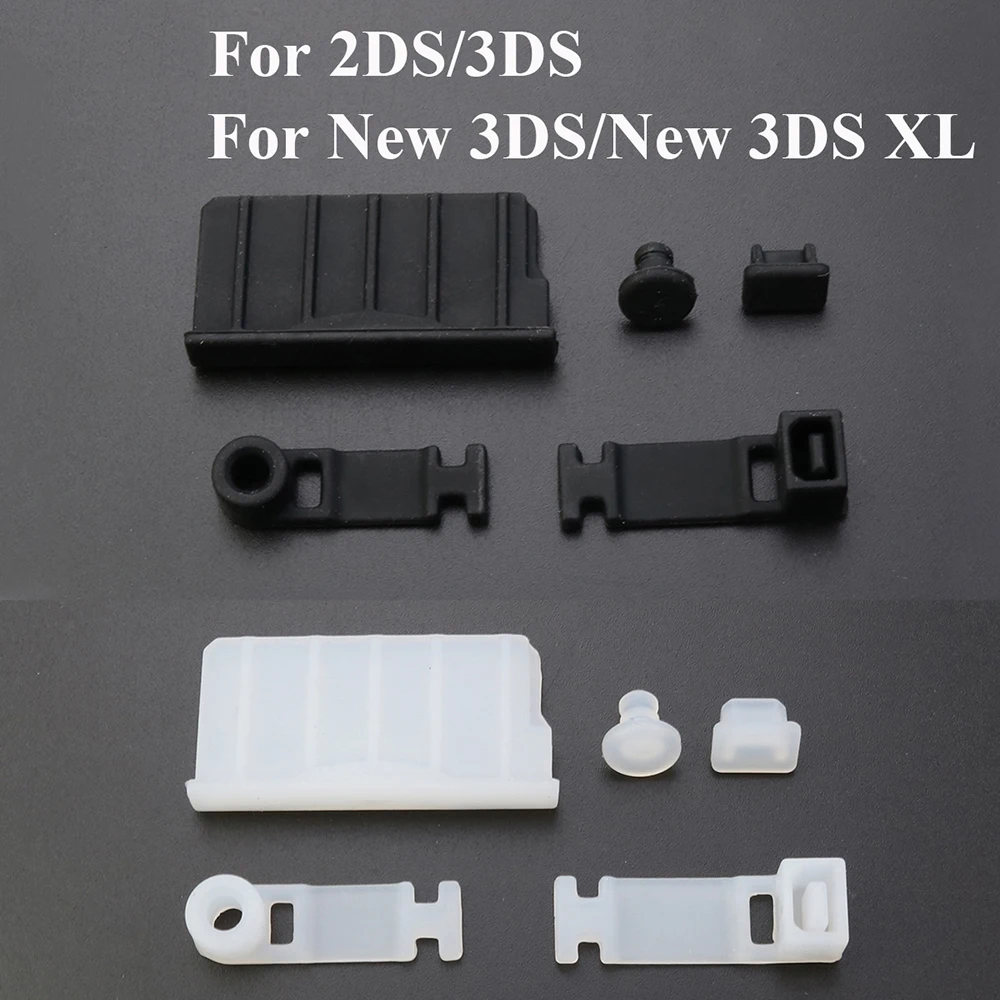 jcd For New 3DS XL/LL 3DSXL 3DSLL 2DS Cover Silicone Anti-Dust Plug Earphone jack Charging Dock Dust Proof Protector Cap