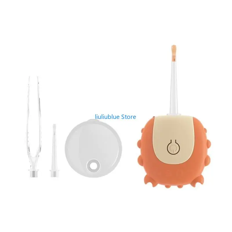 

Glowing Ear Digging Spoon for Baby Ear Hygiene, Soft Tip Ear Cleaner Powered by Button Battery Travel Friendly Tool 62CF