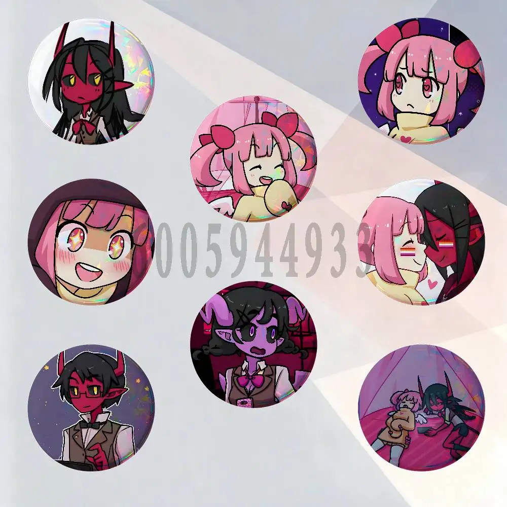 C-Contract Demon HD Print Badges Pretty Round Display Brooches IP merchandise 32mm 58mm 75mm 44mm 25mm