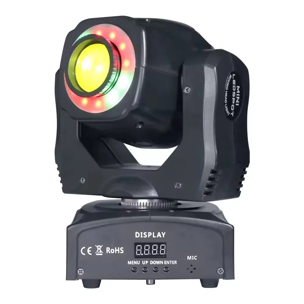 Jacmui 60W LED Moving Head Beam Light With Ring Sharpy for Dj Disco Party Led Equipment Stage Lighting Show Light