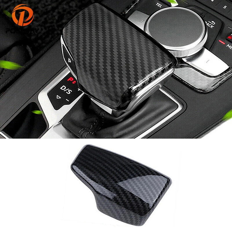 Car Gear Shift Knob Cover Trim Cap Accessories for Audi A4 A5 Q5 Q7 S4 S5 SQ5 2017 2018 2019 2020 2021 2022 Auto Interior Parts