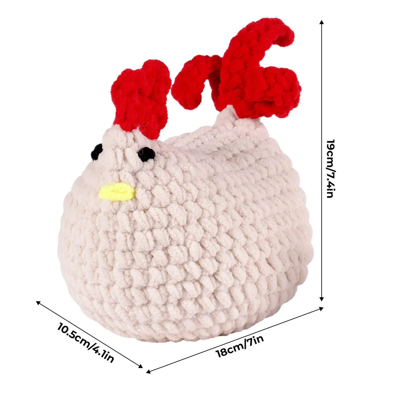 Crochet Kits for Beginners Cute Hen Chicken Handmade DIY Crochet Animal DIY Knitting Supplies with Step by Step Video Tutorials