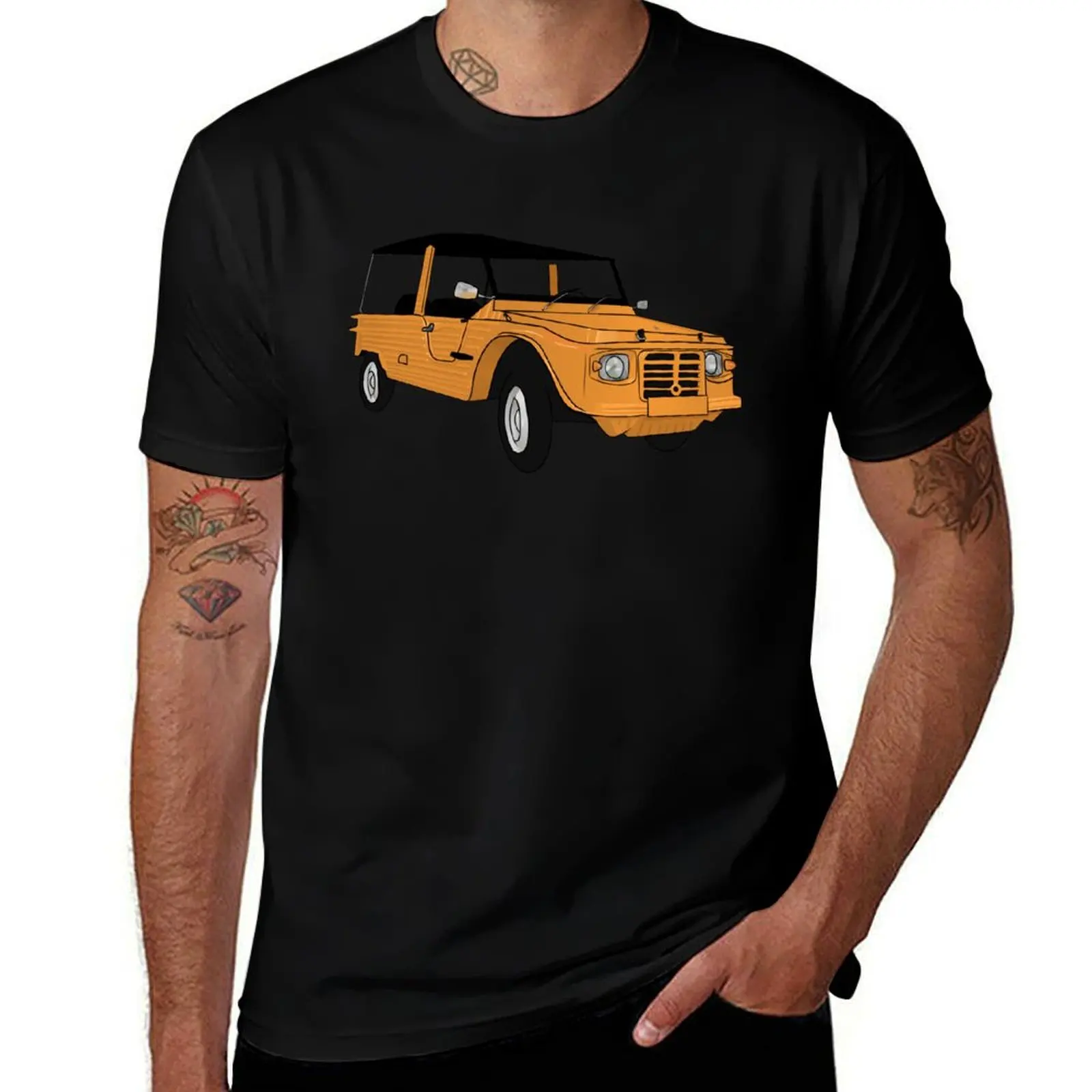 

orange méhari T-Shirt shirts graphic tee blue lock blue archive quick drying mens graphic t-shirts hip hop