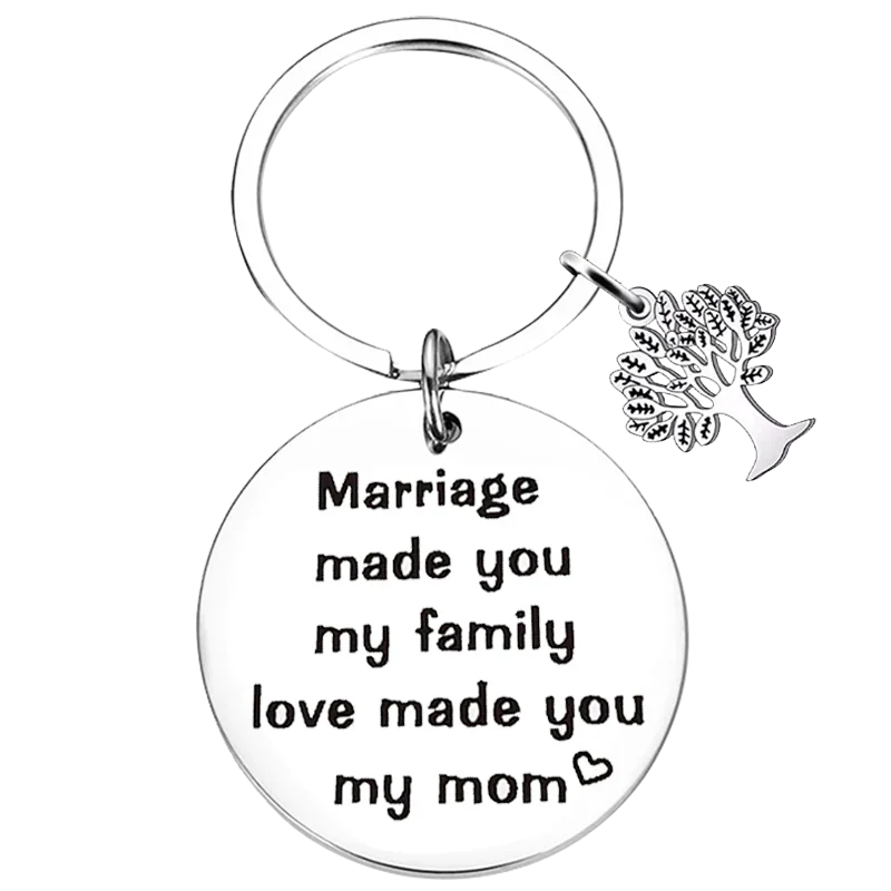 New Mother in law Gift Keychain Pendant Mothers Day mom Key Chains Mother in law Appreciation Gift