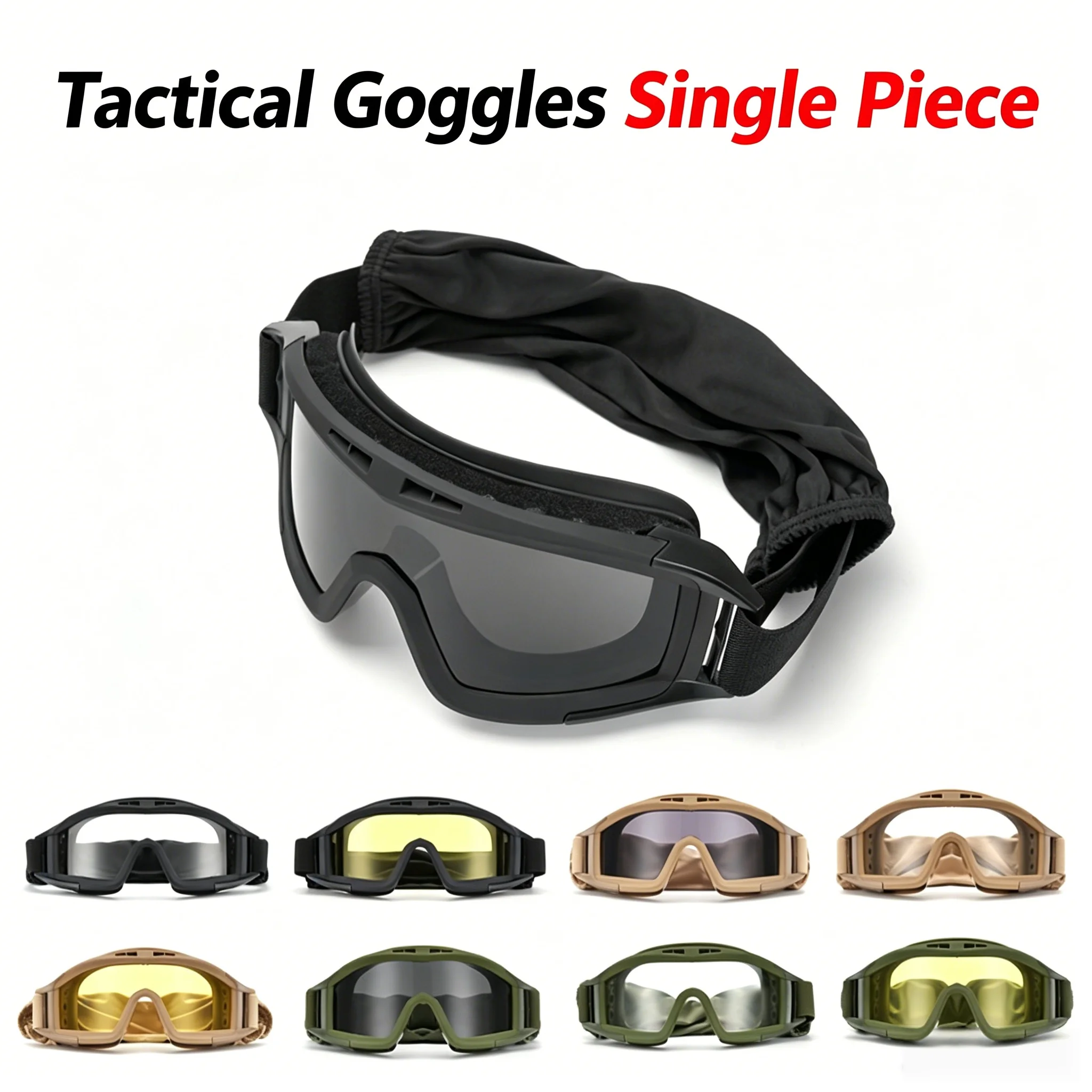 Outdoor Adventure Gear - Grasshopper Tactical Single Lens Goggles Wind