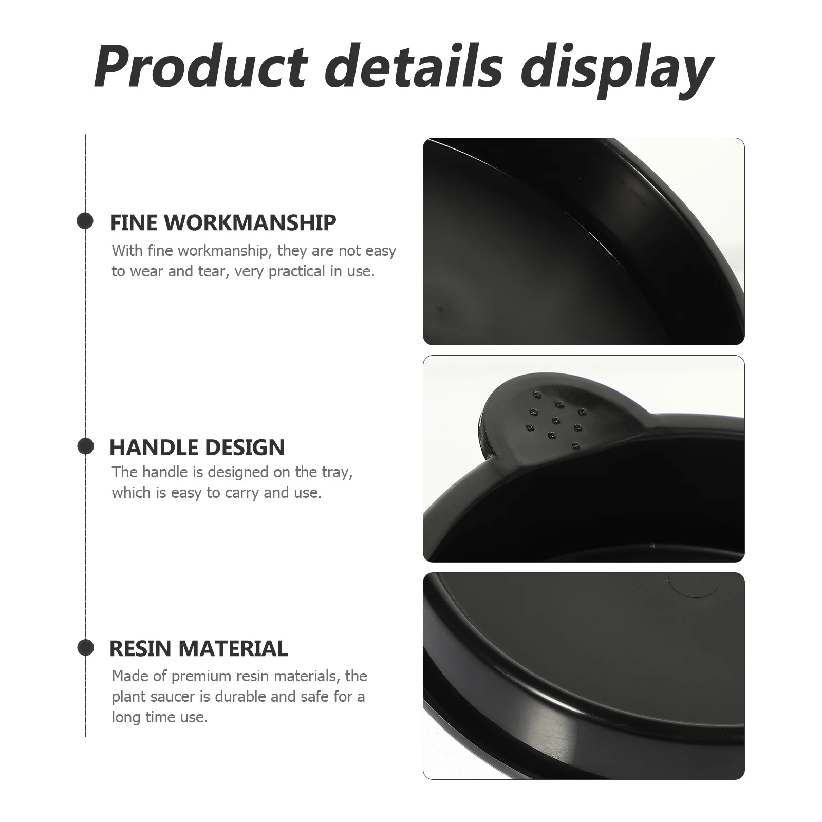 

5pcs Flowerpot Trays Resin Plant Saucers Round Water Holding Trays For Indoor Outdoor Gardening Bonsai Balcony Decor Use