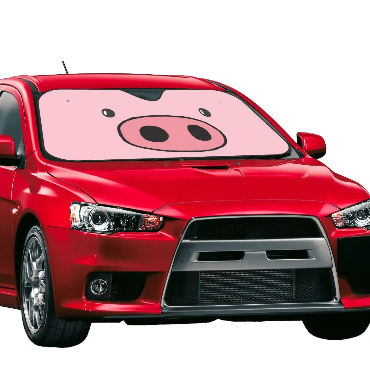 Cute Pig Windshield Sunshade Animals Lover Polyester Car Front Windshield 76x140cm Car Window Windscreen Cover UV Protector