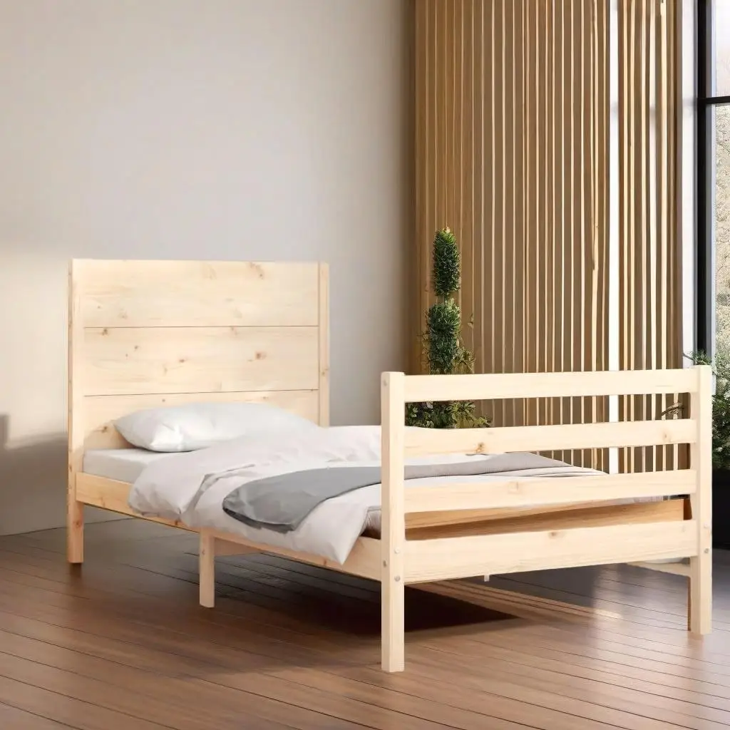 Bed Frame without Mattress Small Single Solid Wood