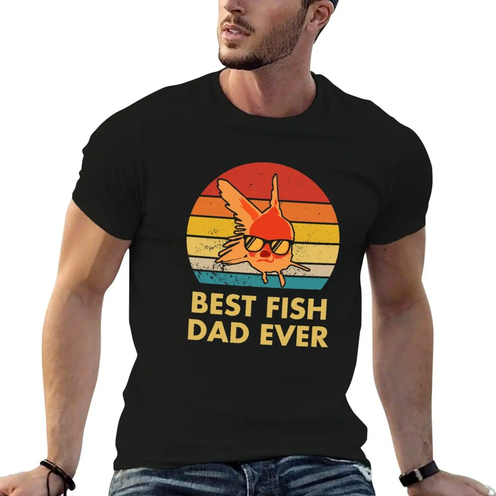 Best Fish Dad Ever T-Shirt t shirts for man pack cotton t shirts for man cotton soft T-Shirt