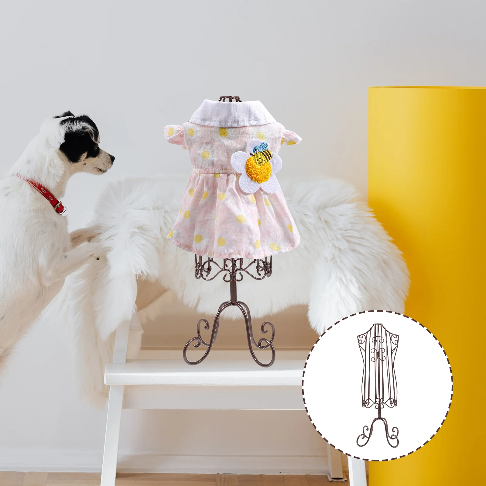 

Pet Hanger Garment Rack Dog Accessories Puppy Clothes Clothing Hangers Coat Dress Form Metal