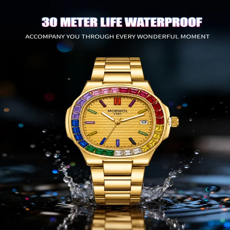 Orologio da Polso MOBWOL con Q - Smartwatch Square Watches For Men recensione e prezzo