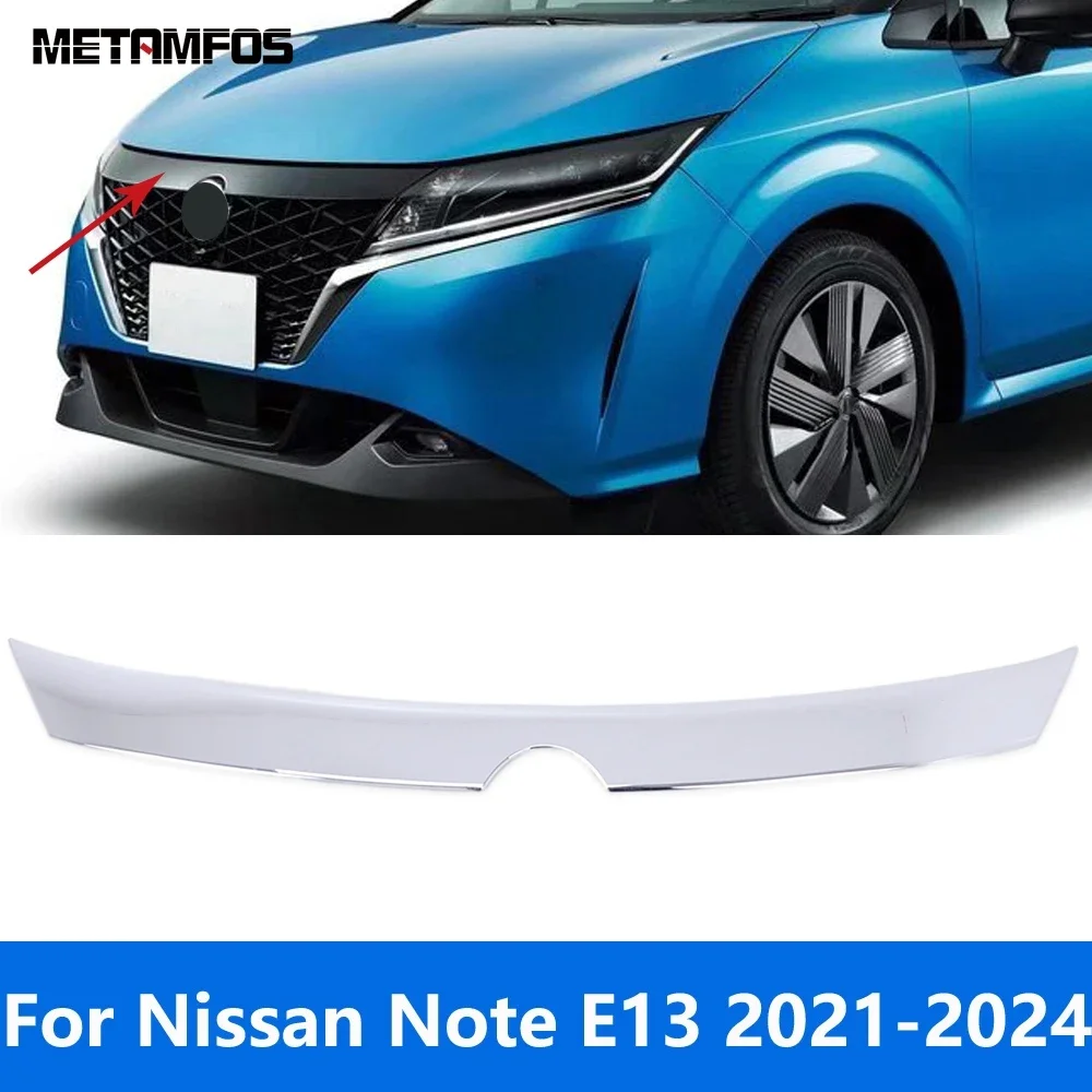

Автомобильные аксессуары для Nissan Note 2020-2022 2023 2024 Хром передний бампер верхняя решетка гонки гриль крышка молдинг отделка наклейка