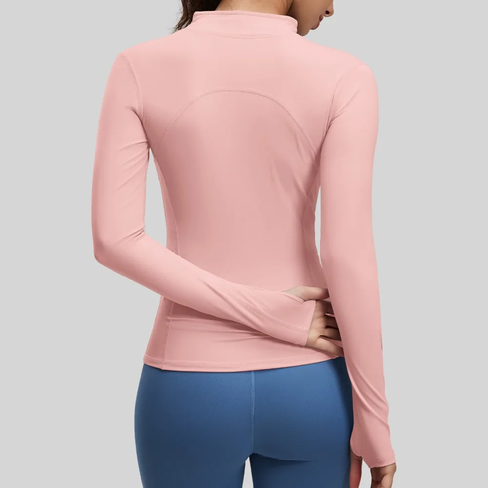 

Athletic Street Top - Women‘s Long Sleeve Slim Fit Shirt for Running Training & Casual Wear | Stylish Zip-Front Layer
