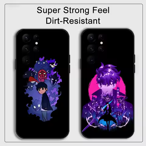 Anime S-Solo L-Leveling Phone Case for Samsung S series s20 s21 s22 s23 s24 FE Plus Ultra TPU Soft to Skin-friendly Cover