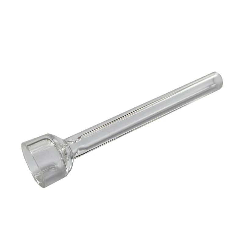 Glass downstem for CHEECH METAL WRAPPED BUBBLER Hand Pipe blazeon benpuff zenpuff blaze on zen puff ben puff Glass bowl stem view 2
