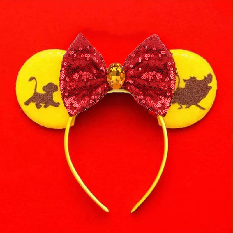 2024 Disney Mouse Ears Headband For Boys Lion King Glitter 5\