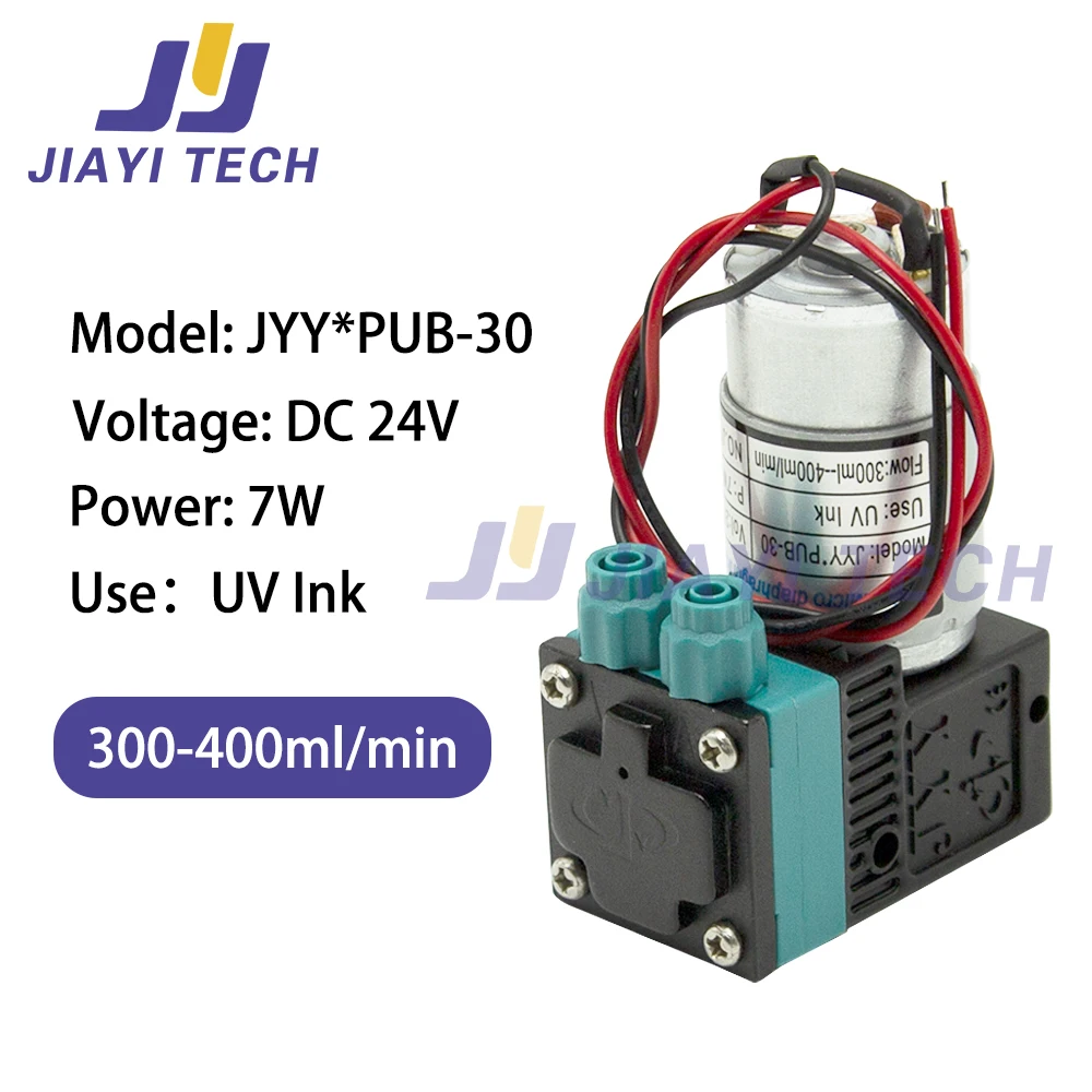 2Pcs 7W 24V DC for JYY PUB-30 UV Big Ink Pump for Infinite/Xuli/Sky-Color DX5 Inkjet Printer(300-400ml/Min)