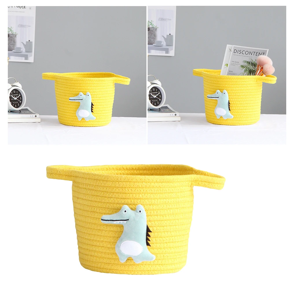 

Crocodile Storage Basket Large Capacity Toy Clothes Organizer Canvas Material Lightweight Stable Wear Resistant