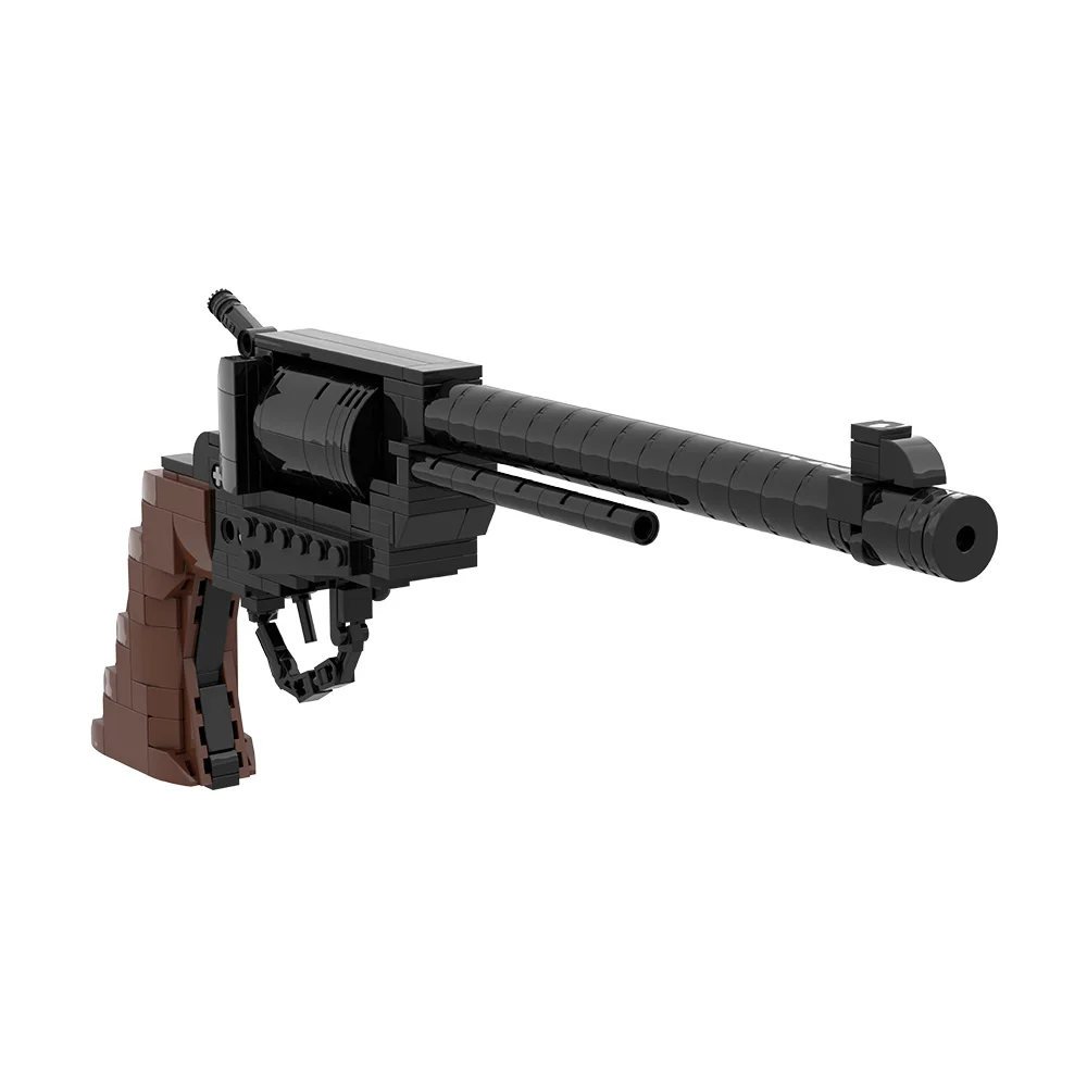 MOC-223261 19 США Colt SAA Модель 1833, кавалерийский револьвер, строительные блоки, модель военного оружия, револьвер, пистолет, кирпичи, детская игрушка