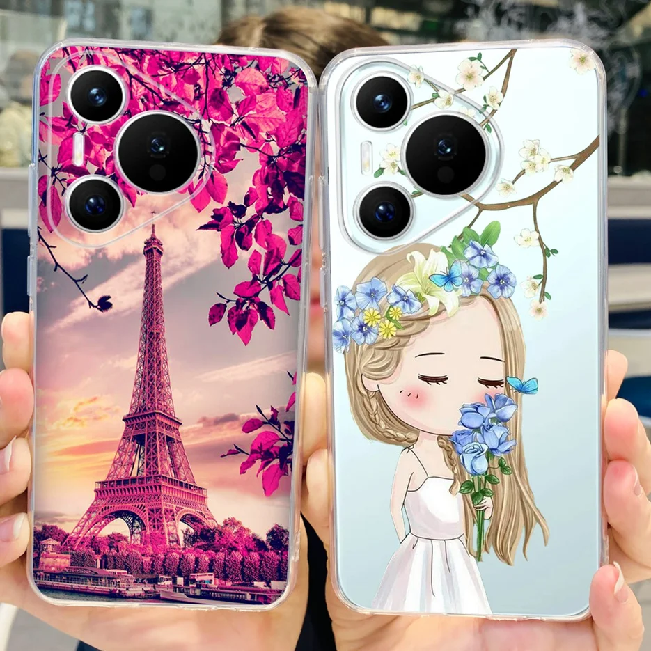 For Huawei Pura 70 Pro Plus Case Cute Fashion Painted Cover Soft Silicone Phone Case For Huawei Pura 70 Pura70 Pro + Fundas Capa