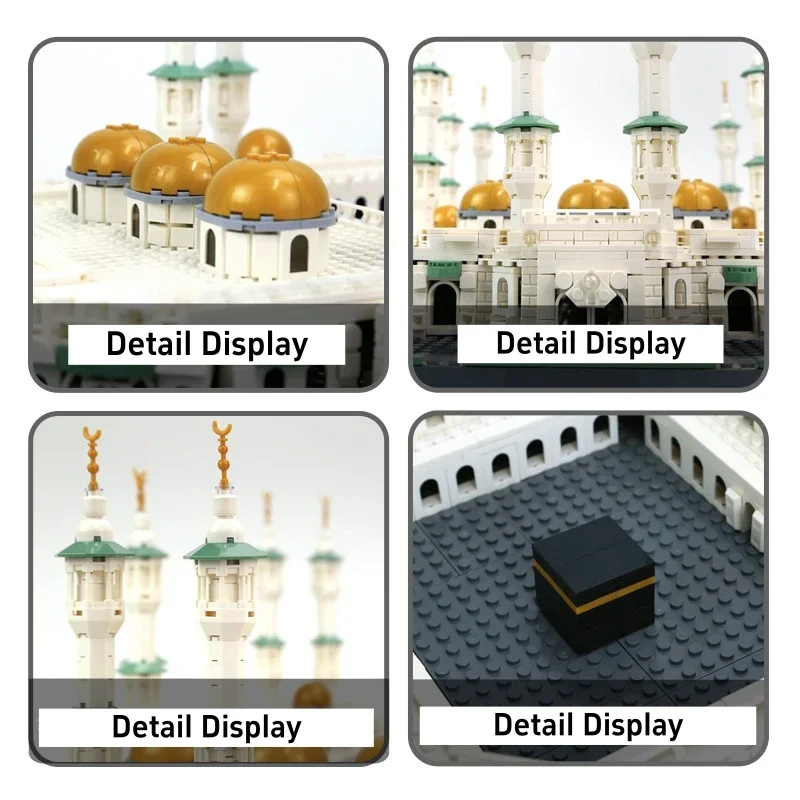 2291PCS Grote Moskee van Mecca Creatieve Architectonische Bouwstenen Set Wereld Gerenommeerd Model Mini Bricks Speelgoed voor Kinderen Geschenken