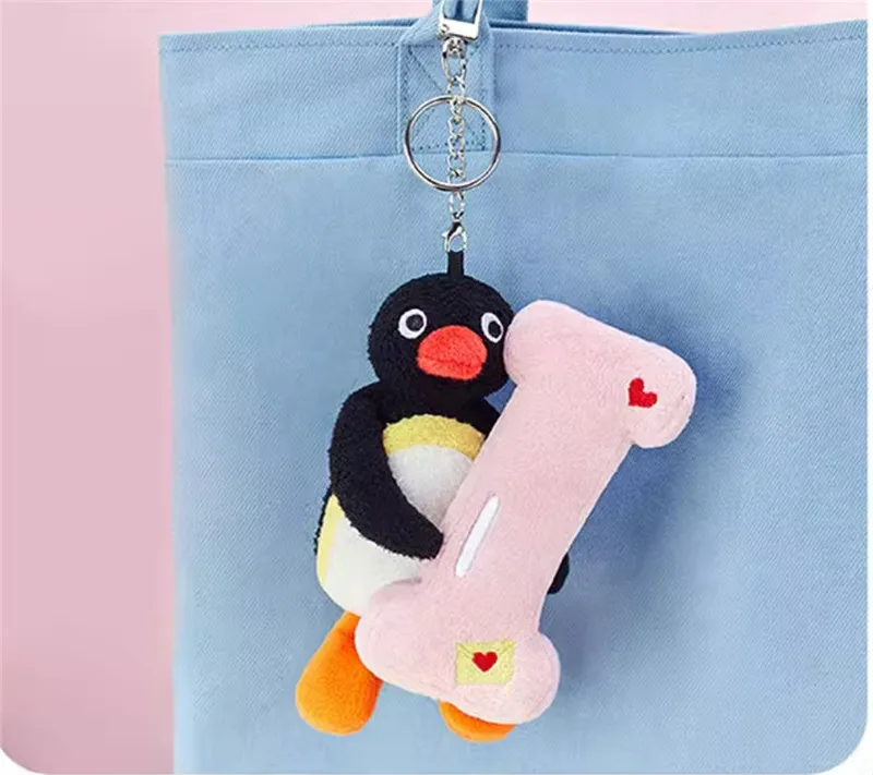 New Kawaii Cute Pingu Pinga Penguin Valentine's Day Plush Key chains Kids Stuffed Toys Small Pandent For Children