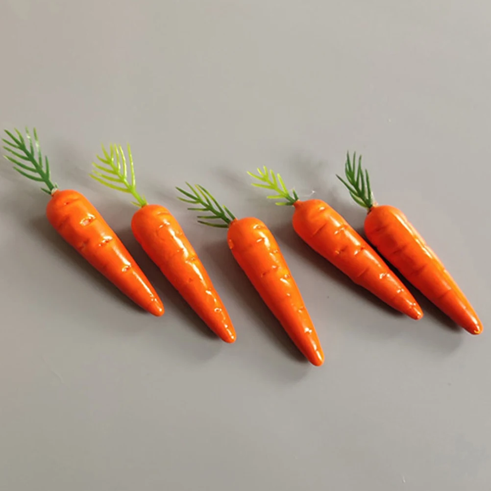 

24 Pcs Artificial Carrot Fake Foam Ornament Prop Simulation Miniature Realistic Home Decoration DIY Crafts Vegetable