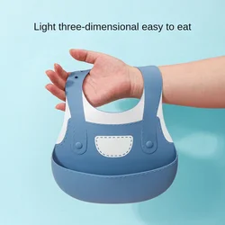 New silicone bib baby summer light baby bib convenient no-wash multi-speed adjustable saliva bib