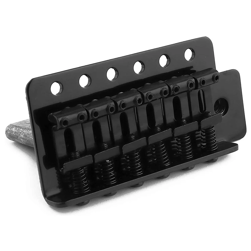 Practical 6 String Electric Guitar Tremolo Bridge with Whammy Bar for Fender Strat Squier Style Guitar Black