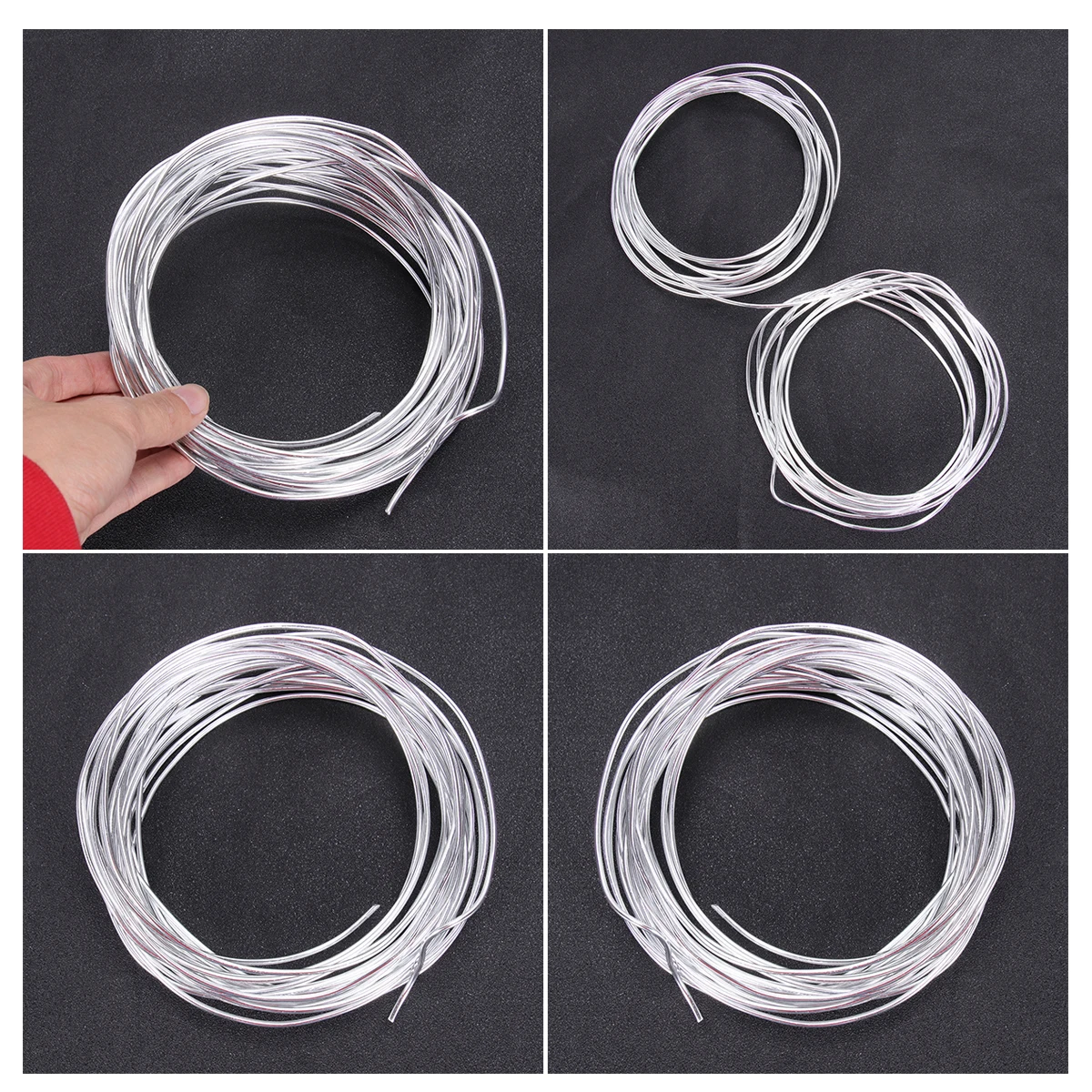 

Flexible Aluminum Wire Silver Color Non Fading Rustproof Ideal DIY Crafts Skeletons Military Models Bike Models Bonsai