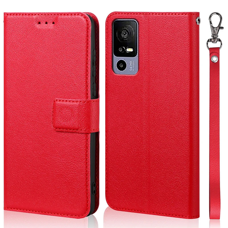 For TCL 40R Case Wallet Anti-theft Brush Magnetic Flip Leather Case For TCL 40R 5G T771K T771A T771H Phone Case For TCL 40 R 5G