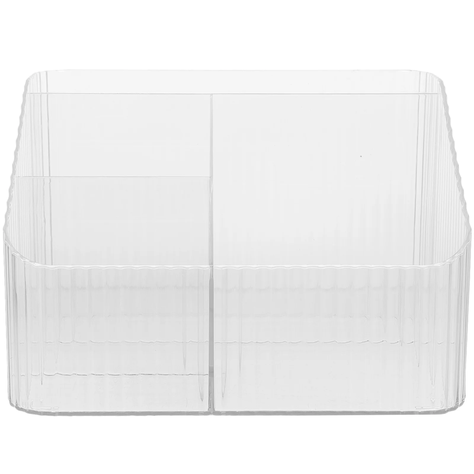 Desktop Organizer Storage Box for Remote Control Acrylic Table Compartment Organizer Large Capacity Multi-Grid Pen Case