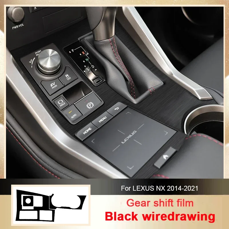 

Для LEXUS NX 2014-2021 левый автомобильный карбоновый интерьерный стикер, оконная подъемная панель, наклейка, защитная пленка для двери шестерни, автоаксессуар
