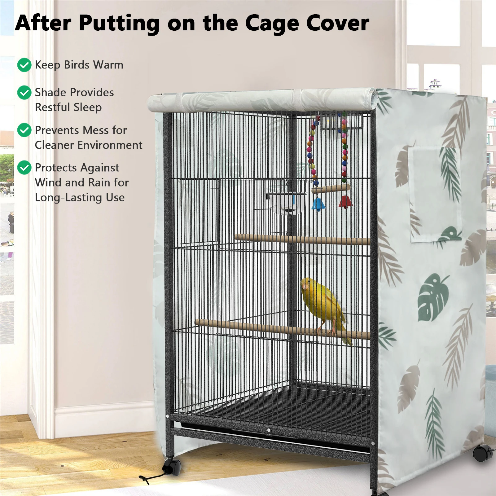 

Large Bird Cage Cover for Outdoor Garden Pet Cage Rainproof Sunproof Breathable for Outdoor Courtyards Gardens Cage Covers Pet