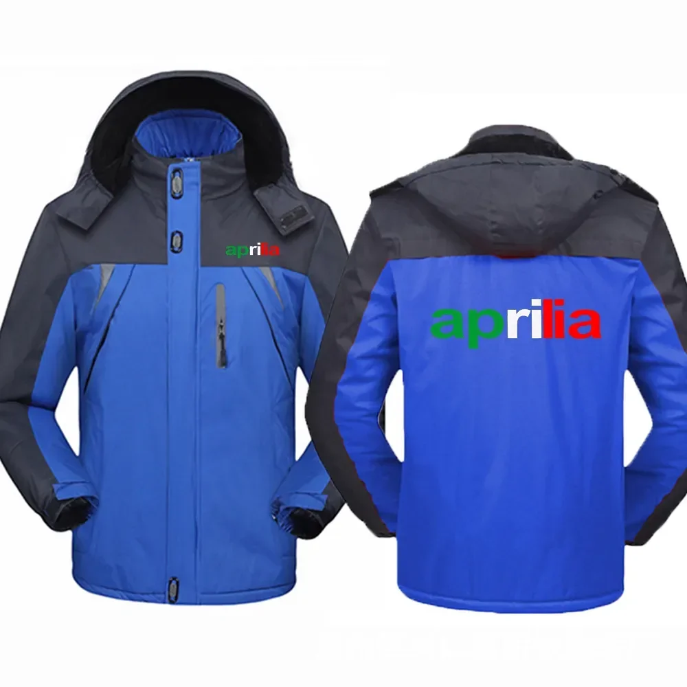 Coupe-vent imperméable pour moto Aprilia, vêtements d'alpinisme, vestes pour couples, chaud, extérieur, épais, froid-vert, 2023