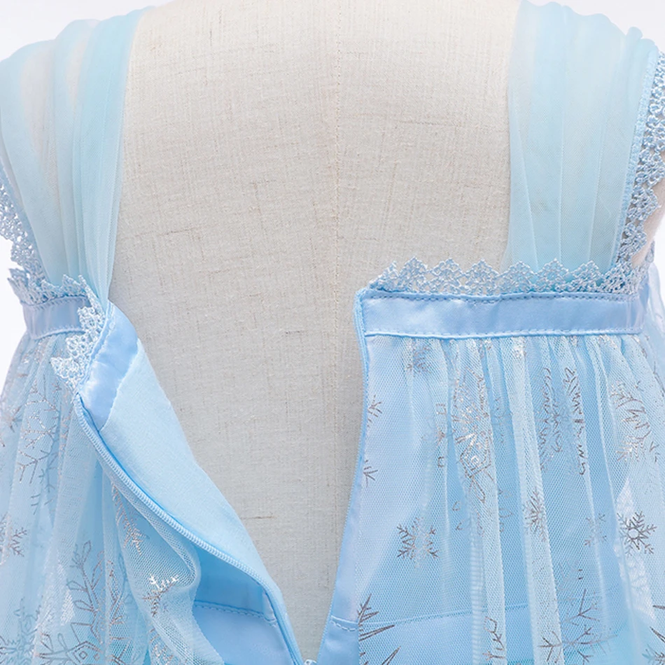 Vestido de princesa Elsa para meninas, traje de rainha da neve para crianças, cosplay extravagante para crianças, festa de Halloween, 2 a 10 anos