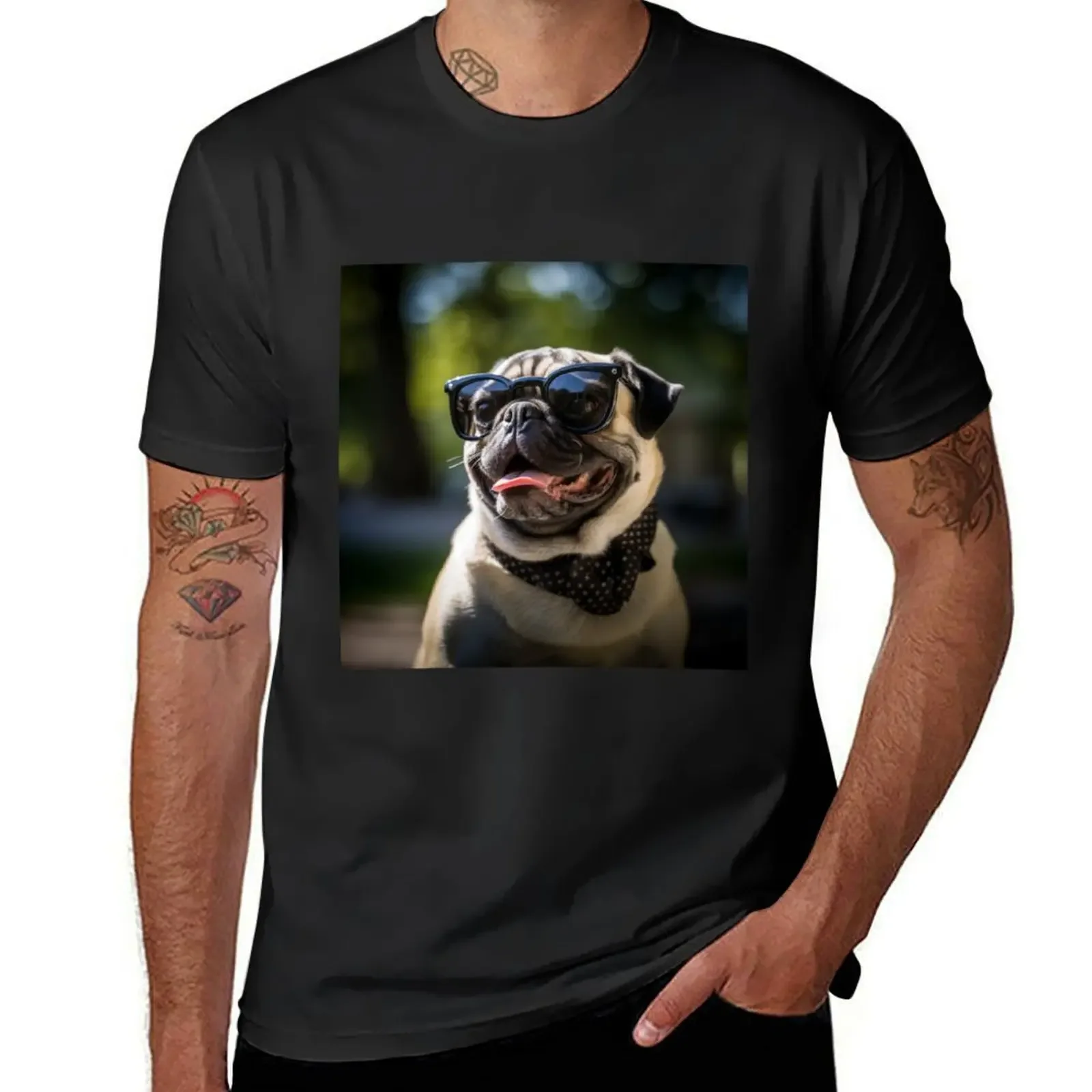 

Mr Pug T-Shirt cute clothes anime tshirt plain black t-shirts for men