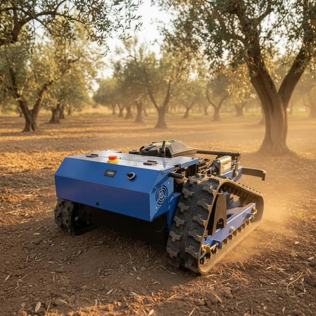 

Гусеничная газонокосилка с дистанционным управлением для любых типов местности, для ферм, садов и огородов