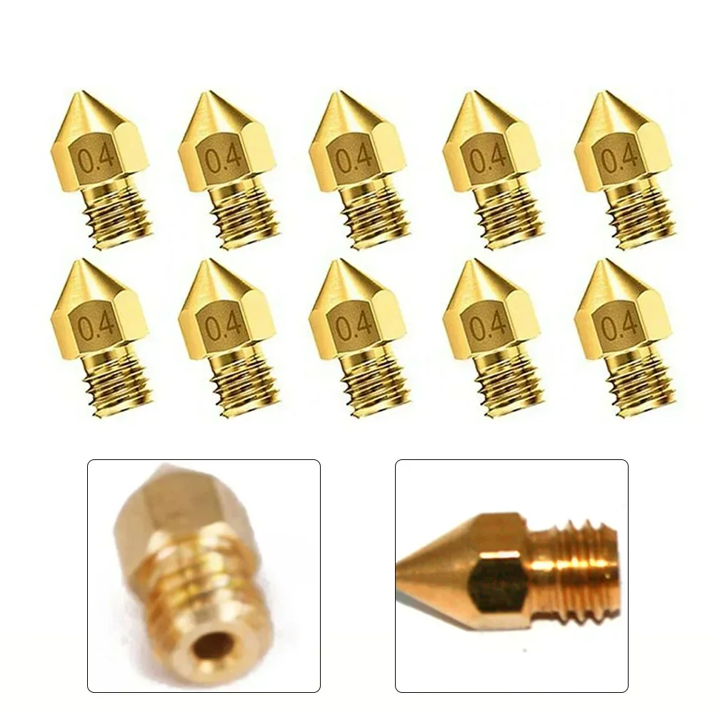 10 PCS Brass Nozzle Accessories For 3  MK8 1 75mm 0 4mm  Long Lasting And Reliable Performance  Compatibility