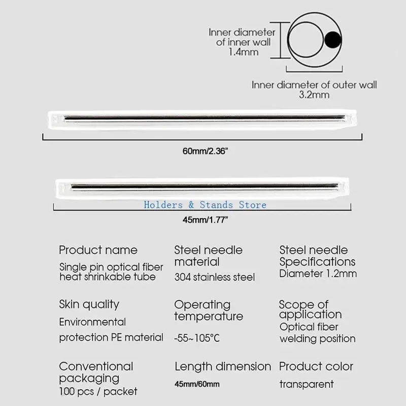 Y4UE 45 мм 60 мм прозрачный PE тепловой сжимаемый волоконно -волоконно -волоконно