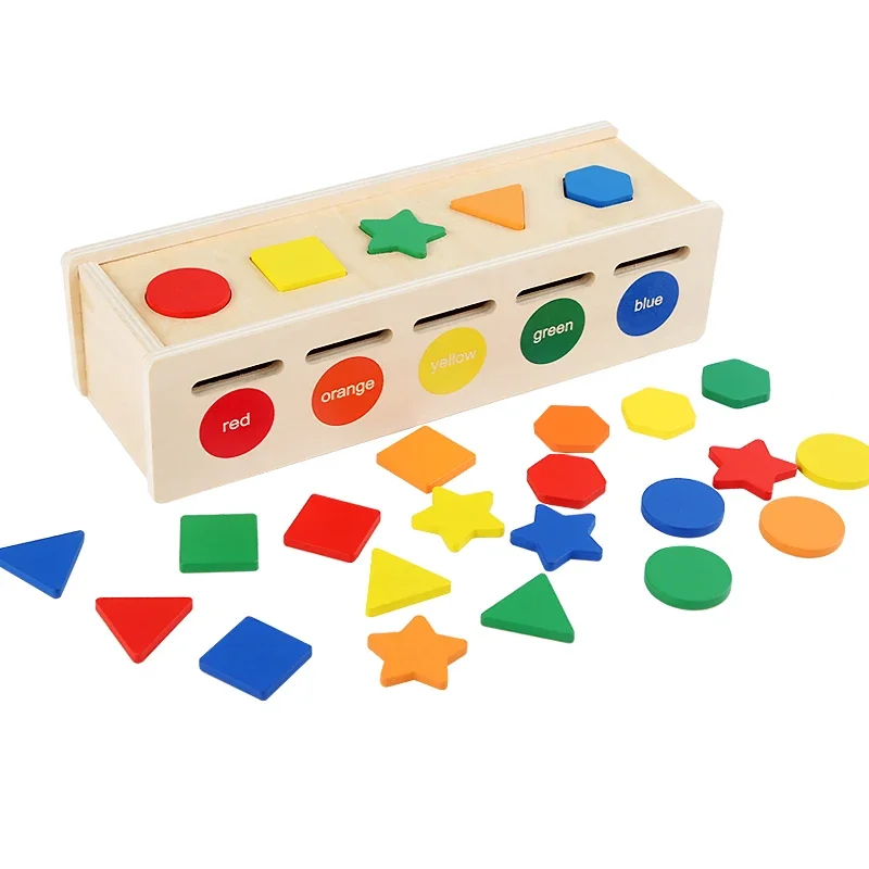 Montessori Classification Pairing Box Toys, Sorting Learning Matching, Kids Educational Puzzle Toys, 2 in 1 Sort Color and Shape