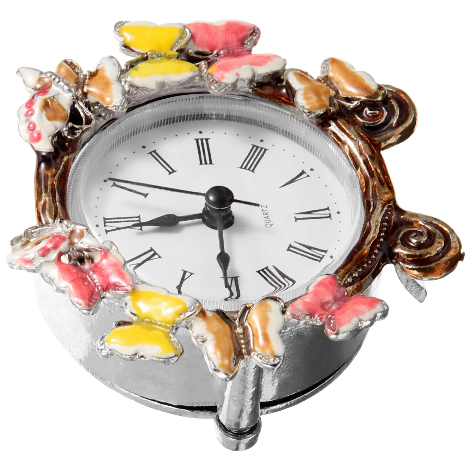 

Classic Vintage Table Clock Retro Style Desktop Non-Ticking Bedside Clock Decorative Home Ornament Desktop Decoration