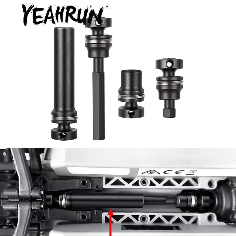 

YEAHRUN Steel Center Drive Shaft For RC Car Parts for 1/16 Mini E-Revo VXL Summit Slash 4WD Main Driveshafts Upgrade Spare Parts