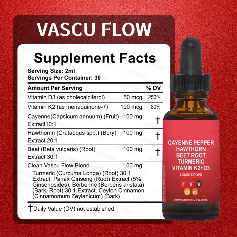 

60ml Cayenne Pepper Liquid Drops - Natural Cayenne Extract, Heart Health, Immunity, Improves Digestion, Gluten-free, Non-GMO
