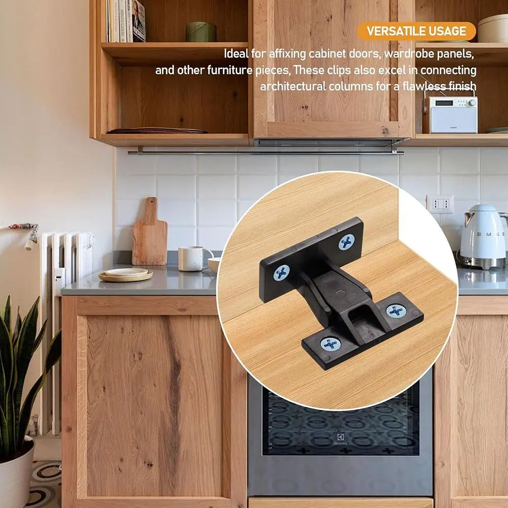 10pcs Adjustable Furniture Connectors Universal Versatile Plinth Panel Connectors Durable Push-On Corner Buckles