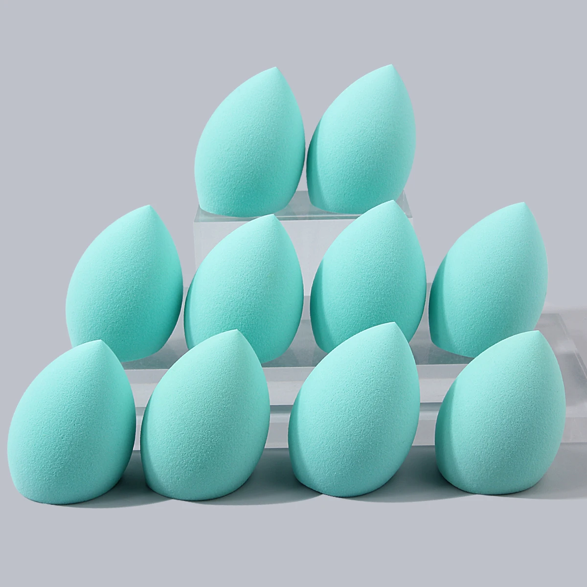 10 قطع من بيضة التجميل الاحترافية، فائقة النعومة، كبيرة، منتفخة مسحوق إسفنجية مقطوعة مائلة، أداة مكياج خاصة لسائل الأساس